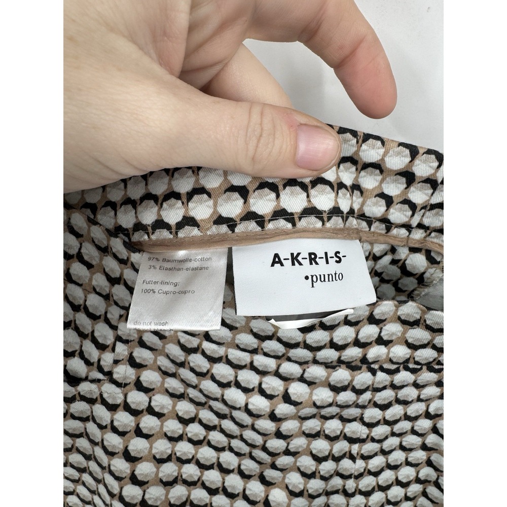 Akris Punto Geometric Straight Trouser Pant Women 6 Ivory Modern Mature Designer - Picture 3 of 8
